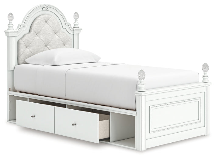 Kozlani Twin Upholstered Panel Storage Bed