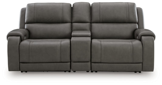 5Z - Pittson 3-Piece Power Reclining Sectional Loveseat with Console